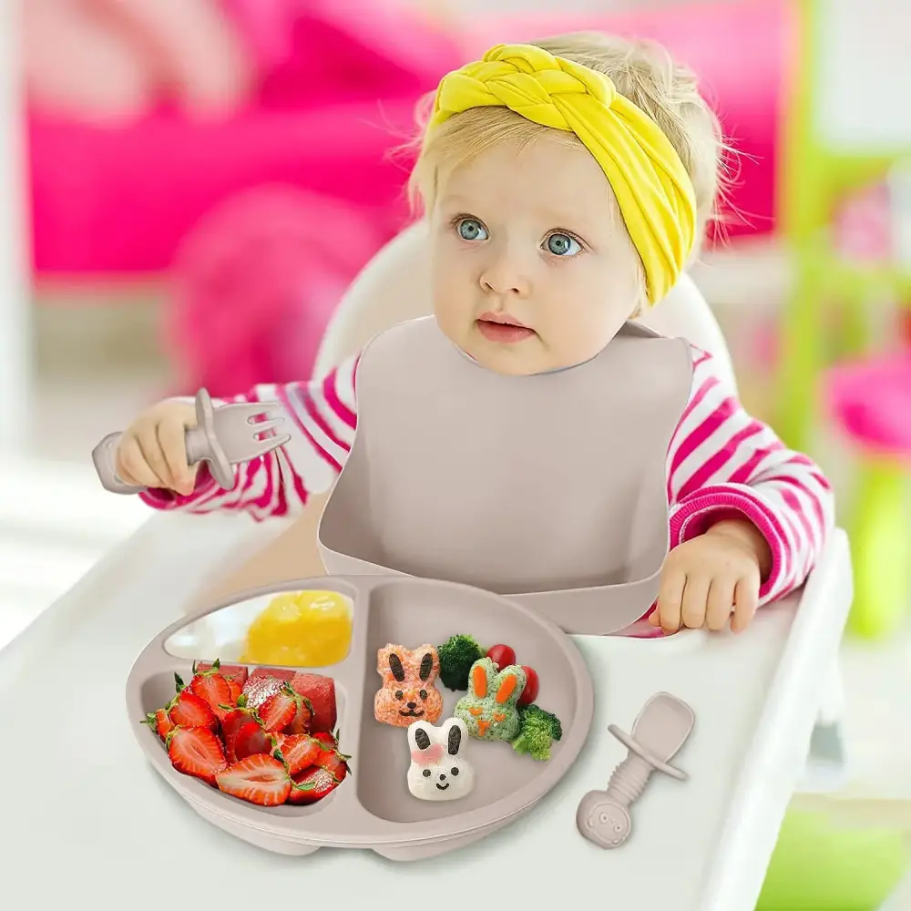 DEČIJI SILIKONSKI SET PRIBORA ZA JELO - Image 4