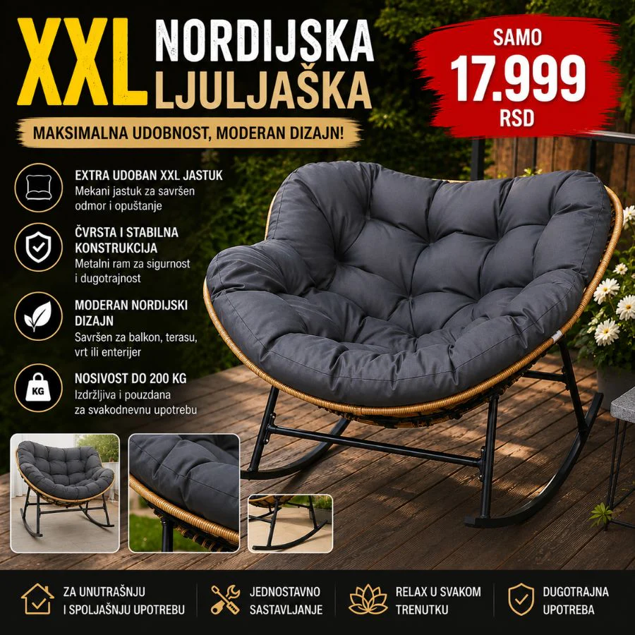 XXL NORDIJSKA LJULJAĆ KA